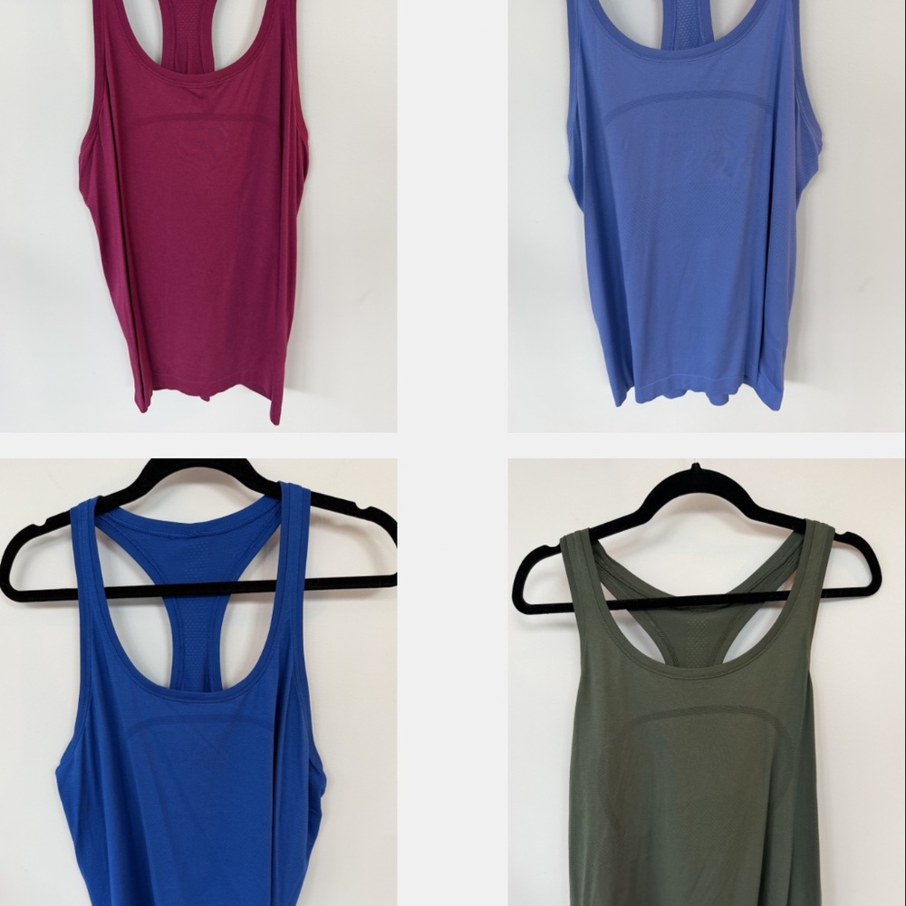 Set of 4 Lululemon Swiftly Racerback Tank Size 14